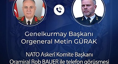 Genelkurmay Başkanı Gürak, NATO Askeri Komite Bakşanı Bauer ile görüştü