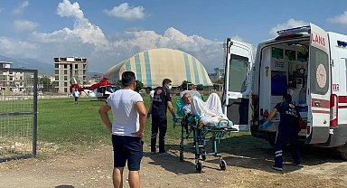 İmdadına hava ambulansı yetişti