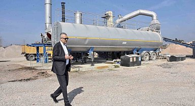 Karacabey Belediyesi kendi asfaltını kendi üretmeye başladı