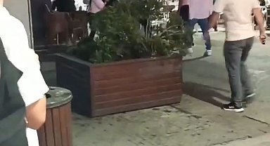 Kılıçlı sokak muharebesi kamerada