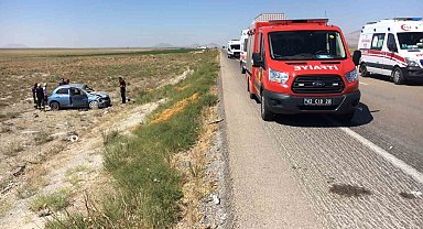 Kontrolden çıkan otomobil takla attı: 5 yaralı