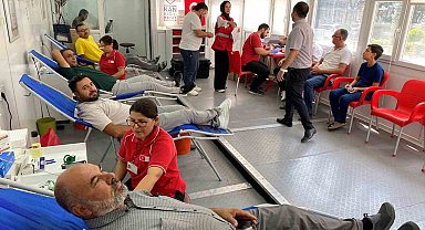 Kulu'da Kızılay'a kan bağışı