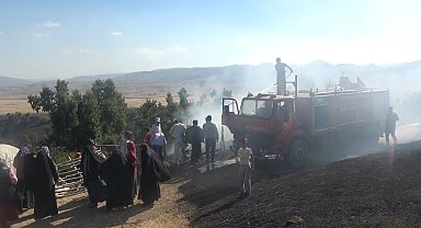 Muş'ta elektrik tellerinin genleşmesi sonucu çıkan yangında 1 kişi yaralandı