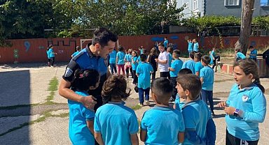 Polislerden öğrencilere moral