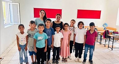 Sanatçı Neşe Bakay'dan, Çermik'teki öğrencilere kırtasiye yardımı