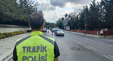 Sarıyer'de dron destekli trafik denetimi