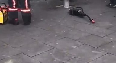 Spor aletine sıkışan genci itfaiye ekipleri böyle kurtardı