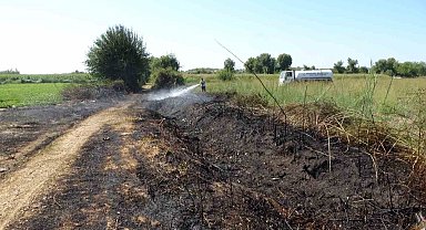 Su doldurmaya gelen tanker yangının büyümesini önledi