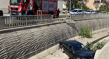 Sultanbeyli'de ehliyetsiz sürücü kanala uçtu