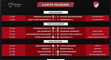 Trendyol Süper Lig'de 5-18. hafta maçlarının programı açıklandı