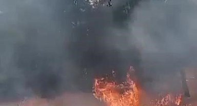 Tripolis'te örtü yangını korkuttu