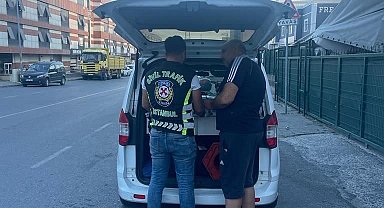 Yan yatmış dorsesiyle trafikte seyreden tır şoförüne 2 bin 254 lira ceza