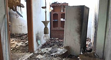 Yangında mahsur kalan yaşlı adam böyle kurtarıldı