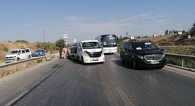 Yaralamalı kazaya giden polisin maddi hasarlı kazada 'haklılık' mesaisi