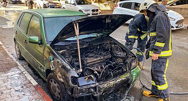 Adliye çalışanı iş çıkışı otomobilini yanmış halde buldu