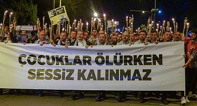 Antalya'da binlerce kişinin katılımıyla Filistin'e destek yürüyüşü