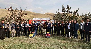 Aromasını gece ve gündüz arasındaki sıcaklık farkından alan elmanın hasadı yapıldı