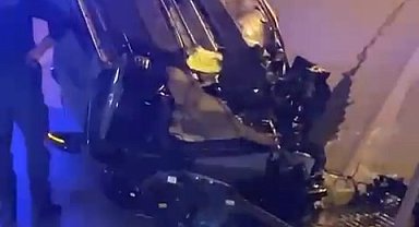 Kontrolden çıkan polis otomobiliyle takla attı