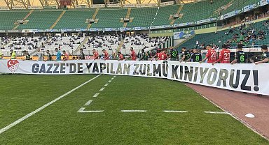 Konyaspor - Pendikspor maçında İsrail protesto edildi