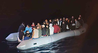 Marmaris'te 45 düzensiz göçmen kurtarıldı