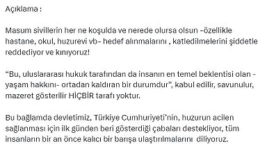 Türk Yahudi Toplumu İsrail'in hastaneye saldırısını kınadı