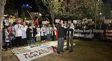 Ankara'da ABD Büyükelçiliği önünde Filistin'e destek eylemi
