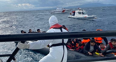  Ayvalık’ta 45 Kaçak Göçmen Kurtarıldı   