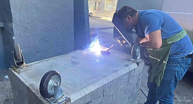 Bağlar'da çöp konteynerleri bakıma alındı
