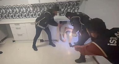 Çete lideri gizli bölmede yakalandı, o anlar kameraya yansıdı
