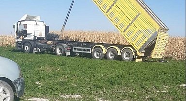 Damperi yüksek gerilim hattına temas eden kamyon şoförü hayatını kaybetti