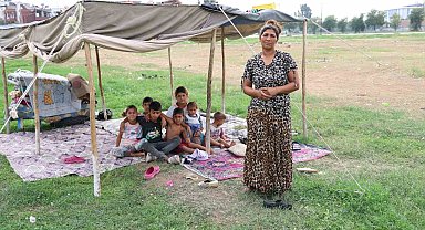 Ev kirasını ödeyemeyen çift 8 çocukları ile sokakta kaldı