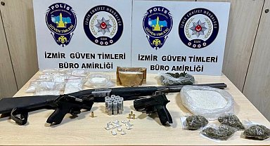 İzmir'de Güven Timleri'nden uyuşturucu baskını