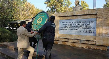 Konya şeker çalışanları Atatürk'ü andı