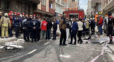 Küçükçekmece'de meydana gelen doğalgaz kaynaklı patlama anı kamerada
