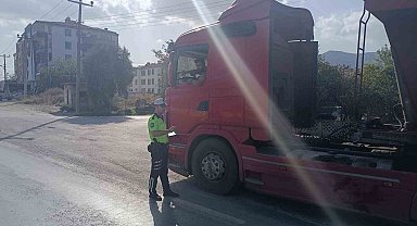 Milas'ta ağır tonajlı araçlara sıkı denetim