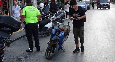 Motosiklet sürücüsüne ceza yağdı