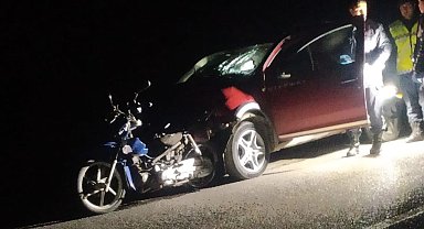 Muhtarın kullandığı otomobil motosiklete çarptı: 1 ölü, 1 ağır yaralı
