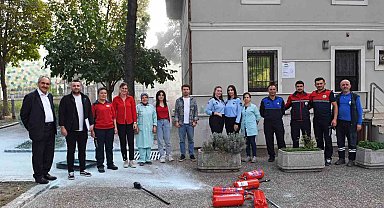 Osmangazi Belediyesi'nde yangın tatbikatı