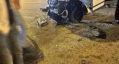 Otomobilin hurdaya döndüğü kaza kamerada