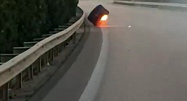 Seyir halindeki kamyonun tekerleği uçtu, facianın eşiğinden dönüldü