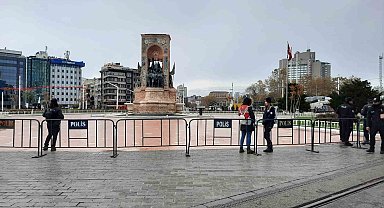 Taksim Meydanı bariyerlerle kapatıldı