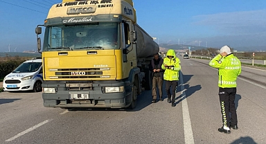 Balıkesir’de Yük Taşıyan Araçlar Denetlendi