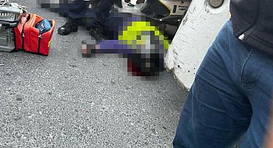 Esenyurt'ta kamyonun çarptığı motor kurye hayatını kaybetti