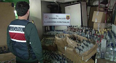 Kartal'da jandarma ekipleri 5 bin 750 litre sahte alkol ele geçirdi