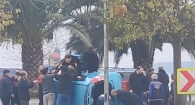 Kartal'da kaza yapan araç takla attı: 1 yaralı