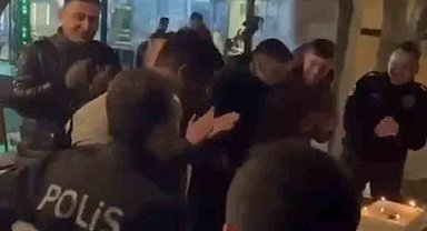 Meslek hayatının son görevinde pastalı sürpriz
