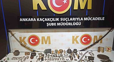 Ankara'da 3 bin 759 adet tarihi obje ve 63 sikke ele geçirildi