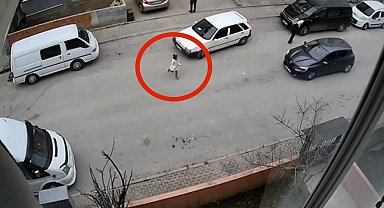 Bursa'da hayat kurtaran o manevra kamerada