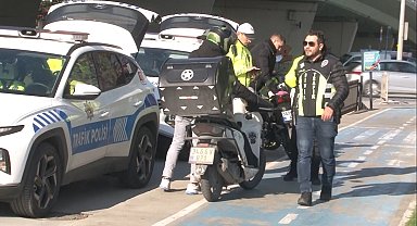 İstanbul'da yürüyüş yolunda motor kullanan sürücülere ceza yağdı