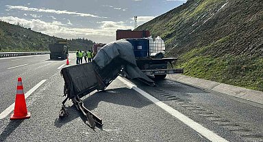 Kuzey Marmara Otoyolu'nda kaza sonrası kimyasal madde paniği